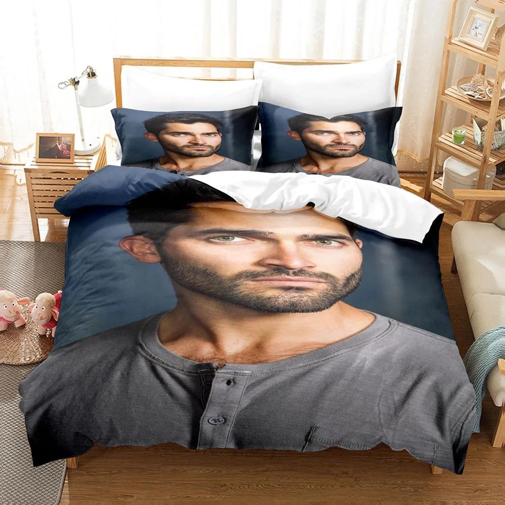 Teen Wolf Sengetøysett Enkelt Dynetrekk Dobbel Størrelse Sengetøy Queen King For Voksne Romdekor Populær Amerikansk TV-serie