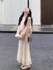 OK-323 Korean Style Pink Knit Cardigan & Lace Skirt Set - Autumn Collection