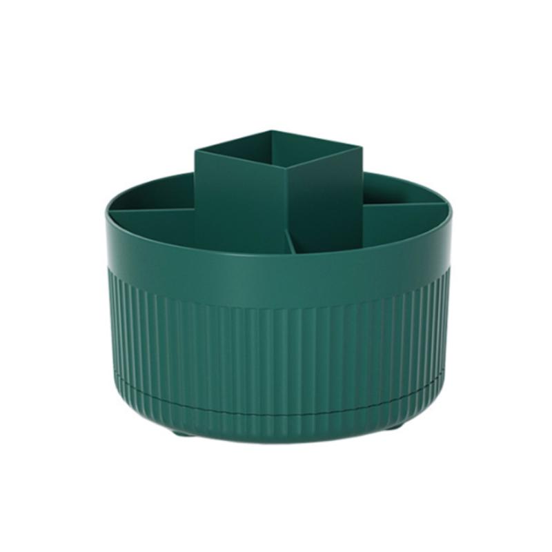 

1Pc Rotating Makeup Brush Storage Tube PP High-capacity Storage Rack For Cosmetic Brush Stationery Storage зелений