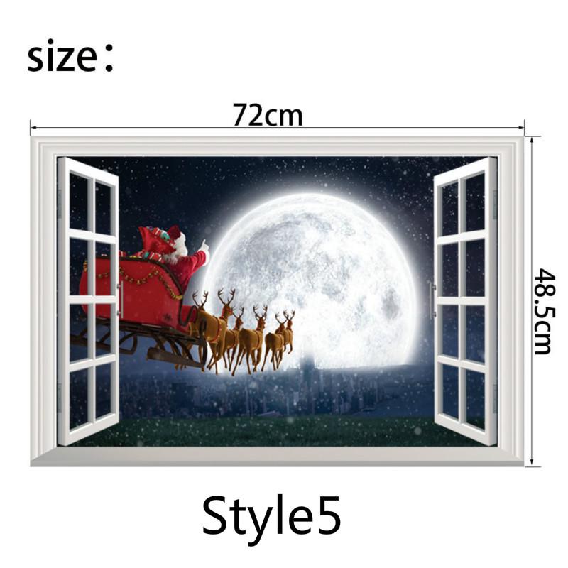 Christmas Window 3D Wall Stickers Personality Home Christmas Decoration Stereo Wall Stickers