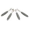 4pcs Stainless Steel Utensils Fork Spoons Set Wide Rubber Handle Tableware Set for Household