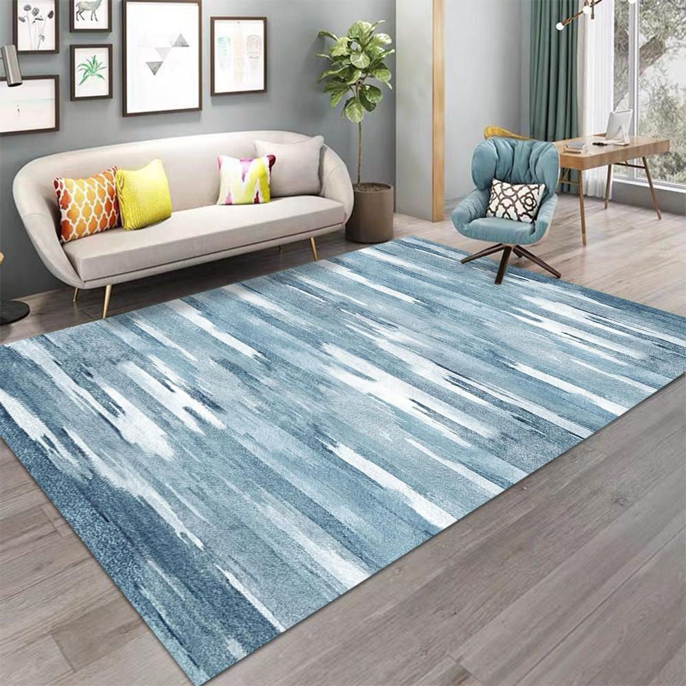 Modern Minimalist Living Room Carpet for Living Room Bedroom Bathroom Kitchen Doormat Stain Resistant Non-Slip Floor Mat