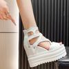 Super High Heel Women Sandals 13cm Inner Height Increase Wedge Sandals for Women Peep-toe Platform High Heeled Sandals Sandalias