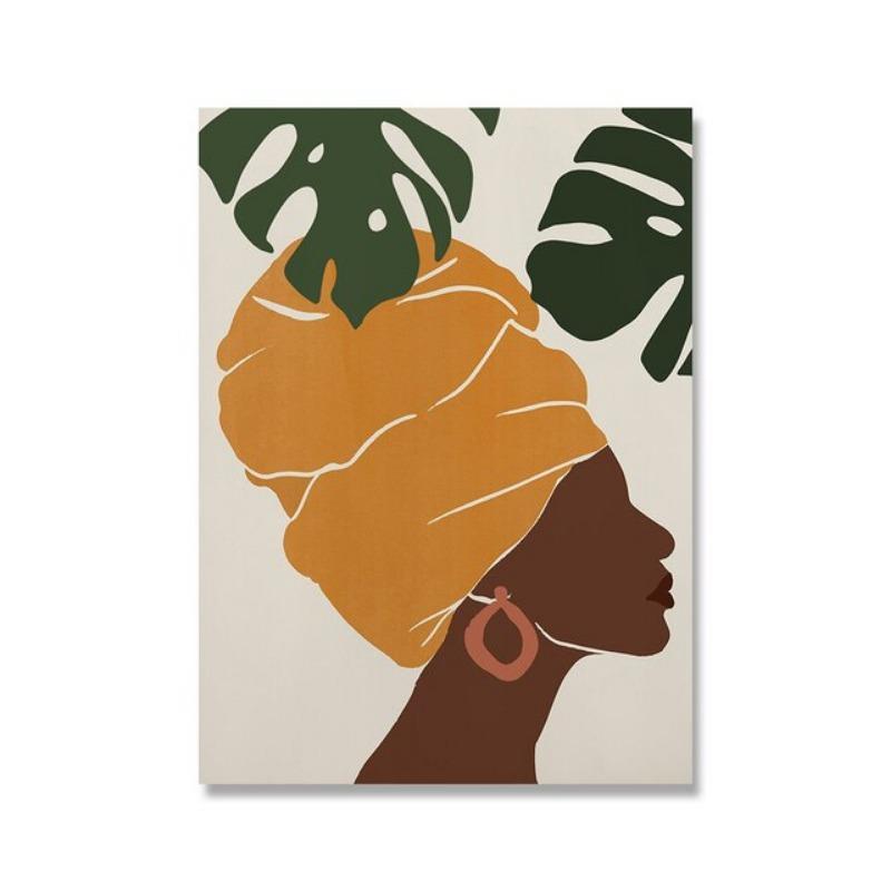 Africa Boho Queen Black Woman Hand Nordic Poster  Print  Abstract Canvas Wall Art for Living Room  Decorative Wall Pictures