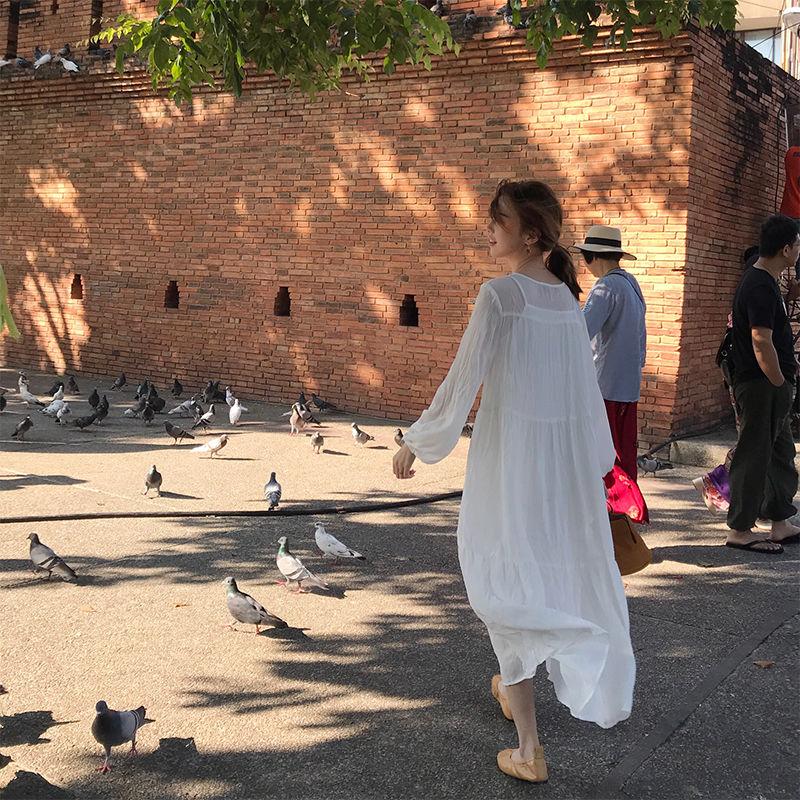 

Весна Осень Французское Ретро Платье Женское Корейский Стиль Свободное Приталенное Шифоновое Миди Универсальная Юбка 2XL