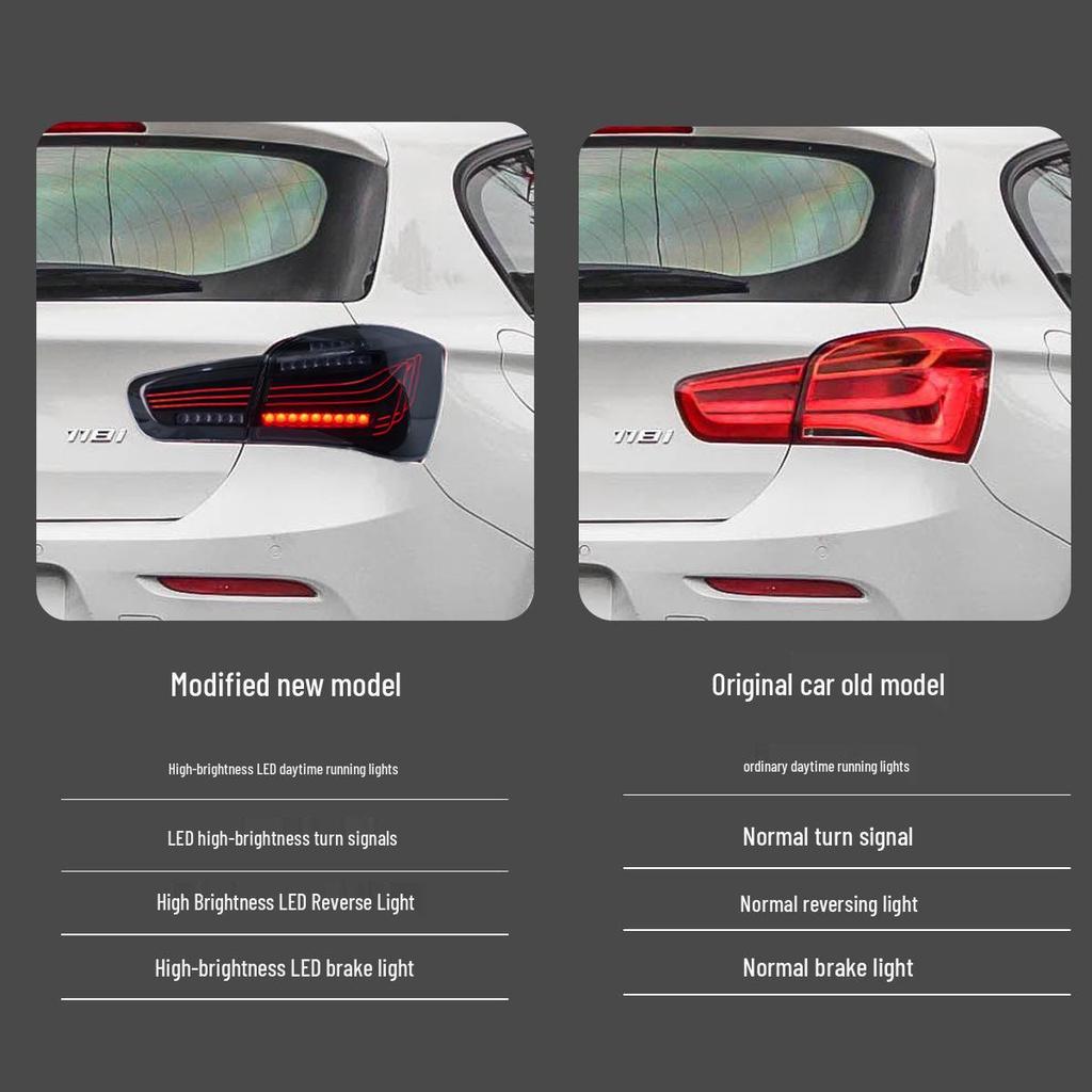 LED Flowing Turn Signal Taillight for BMW 1 Series Hatchback (2015-2018) F20 Modified CLS Rear Assembly