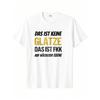 Men's Funny Bald Head T-Shirt with Text "DAS IST KEINE GLATZE DAS IST FKK" - Bold Yellow Print Black Shirt, Regular Fit Short Sleeve Tee Suitable for