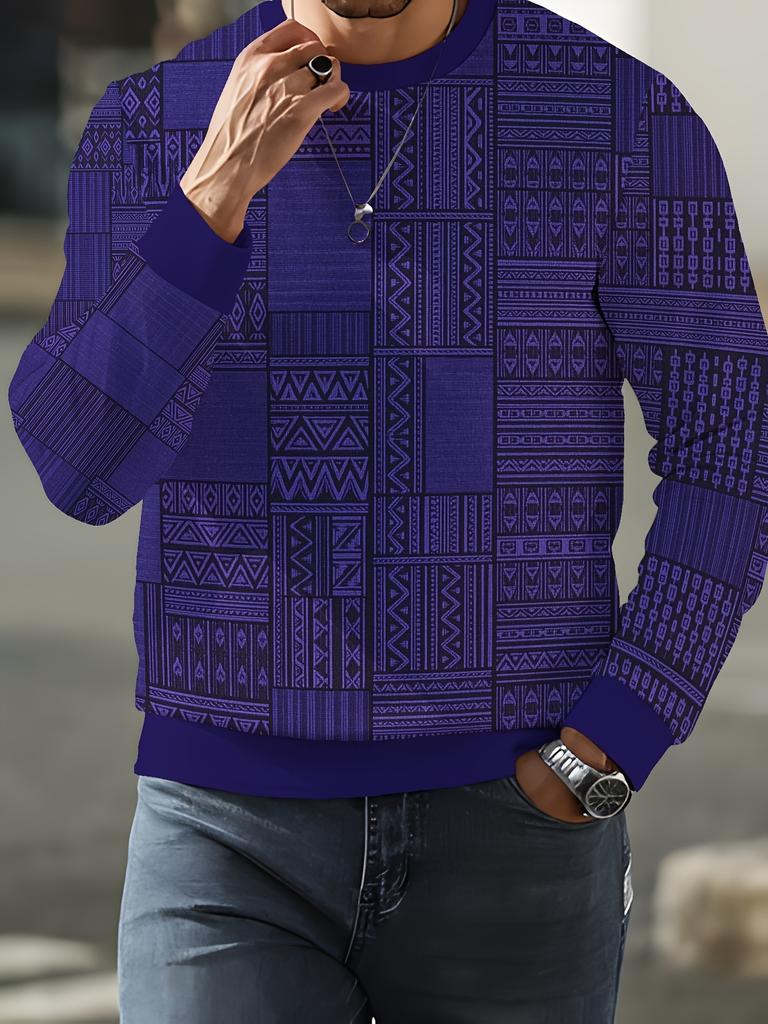 Round Neck Long Sleeve Sweatshirt Men's Spring and Autumn Fashion Round Neck Sweatshirt