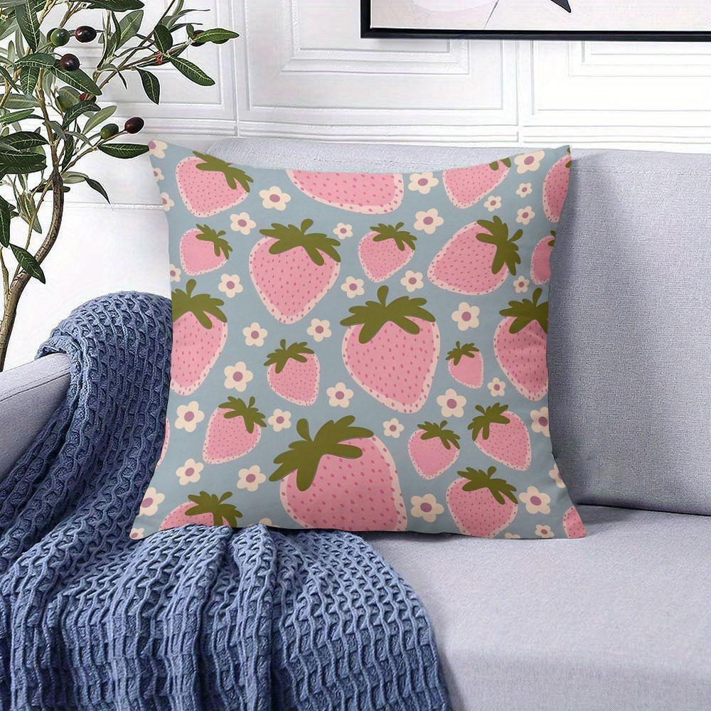Strawberry Sky square Jacquard Pillow Cover for Sofa Office Waist Cushion Cover Home Decorative Pillowcase
