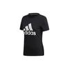 T Shirts Women's Black Crew Neck Moderate Straight Fit DY7732