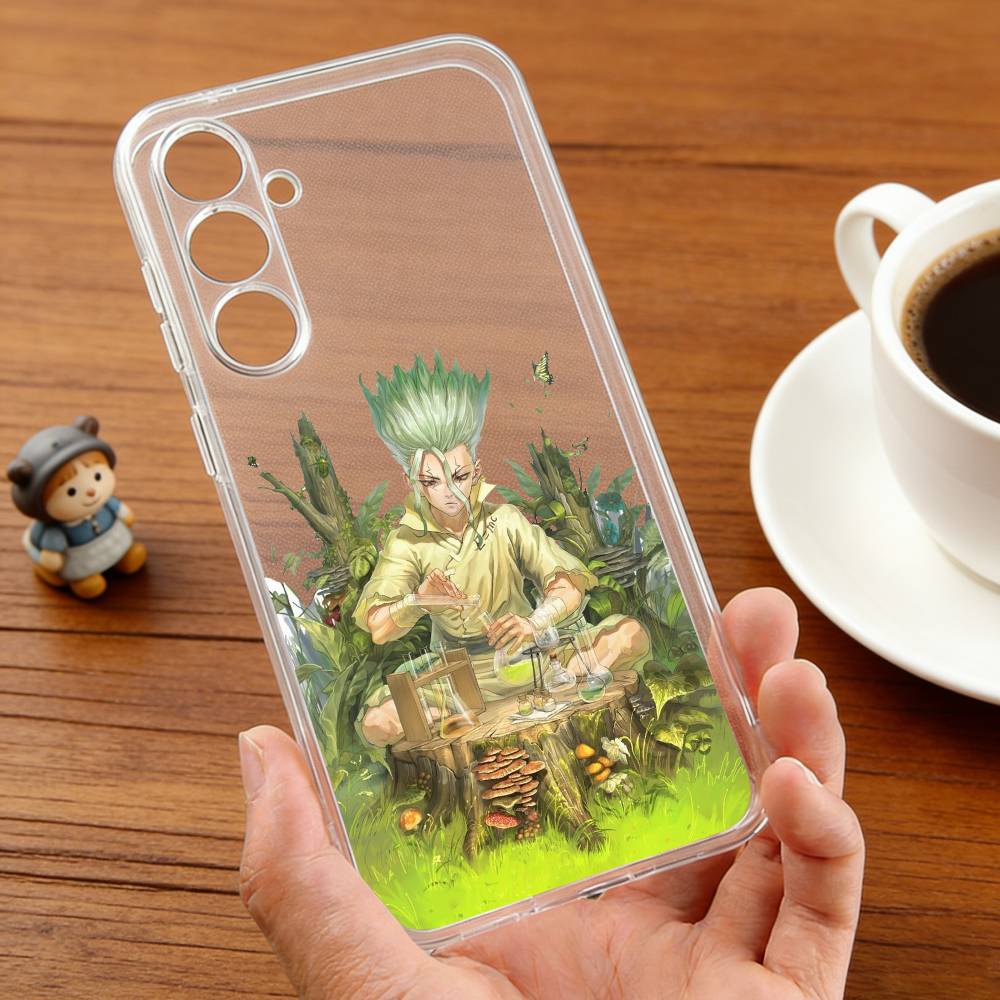 

Manga Dr. Stone Senku Ishigami phone Case For Samsung S30,23,21,22,20, FE lite,S10,9,8,7 PIus Note20ultra Soft Transparent Samsung S23ULTRA5G