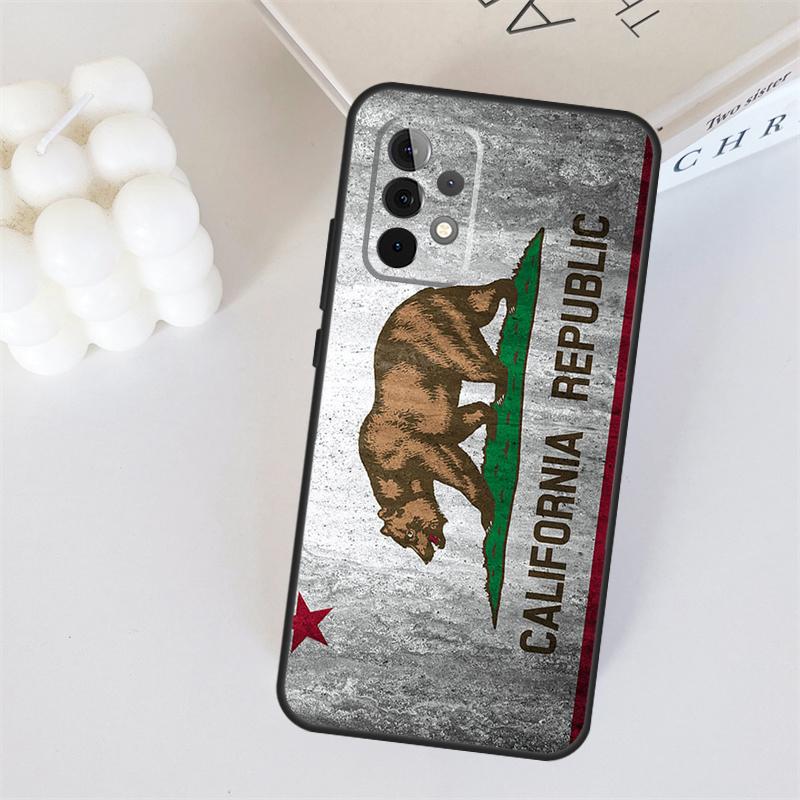 California Flag For Samsung Galaxy A53 A33 A55 A35 A15 A22 A32 A52 A54 A34 A14 A56 A36 A26 A16 A05 A06 Case