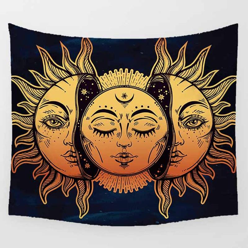 Gobelín do obývacího pokoje s pohovkou, mandala, nástěnný závěsný nástěnný tapiserie, bytové dekorace, gobelín do ložnice