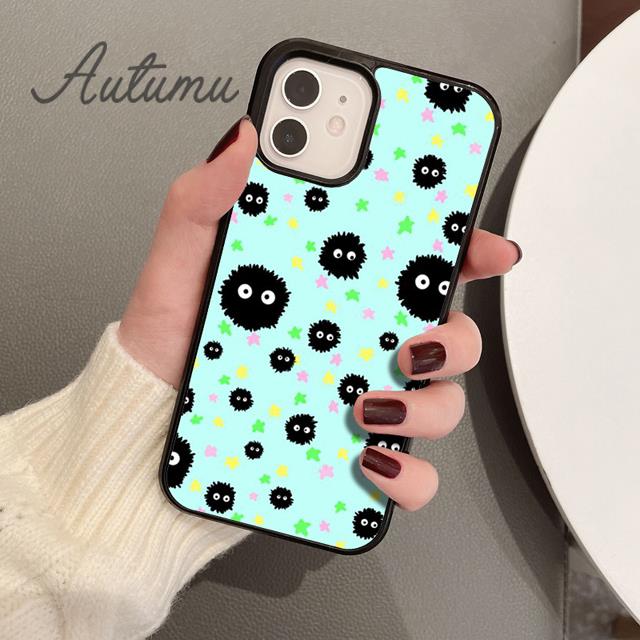 

Милый чехол Studio Ghibli Spirited Away SOOT для iPhone 11 12 13 14 Pro Max mini XR XS SE 2020 7 8 Plus Galaxy S21 S22 iPhone 6plus