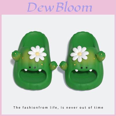 Cute Cactus Summer Slide Slippers With Eva Footbed For Women And Men Comfort