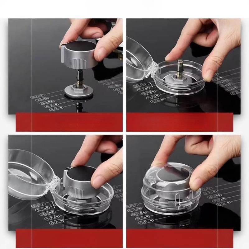 Kitchen Gas Stove Knob Covers Dust Proof Oil Resistant Switch Protectors For Home Appliance Cleaning Accessories