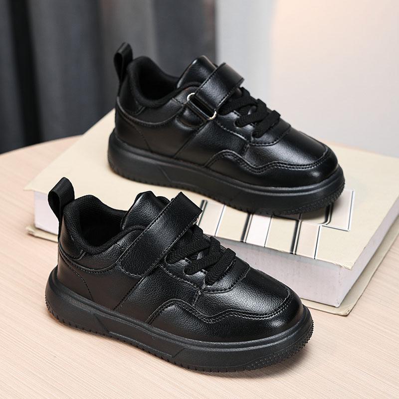 

Детская классическая модная удобная непромокаемая обувь для скейтбординга с низким берцем, повседневные спортивные кроссовки для мальчиков и девочек для студентов 28 чёрный