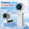 Hand-held High-speed Turbo Fan New Portable Electric Fan Hanging Neck Fans Desktop Folding Mini Fans For Outdoor Camping