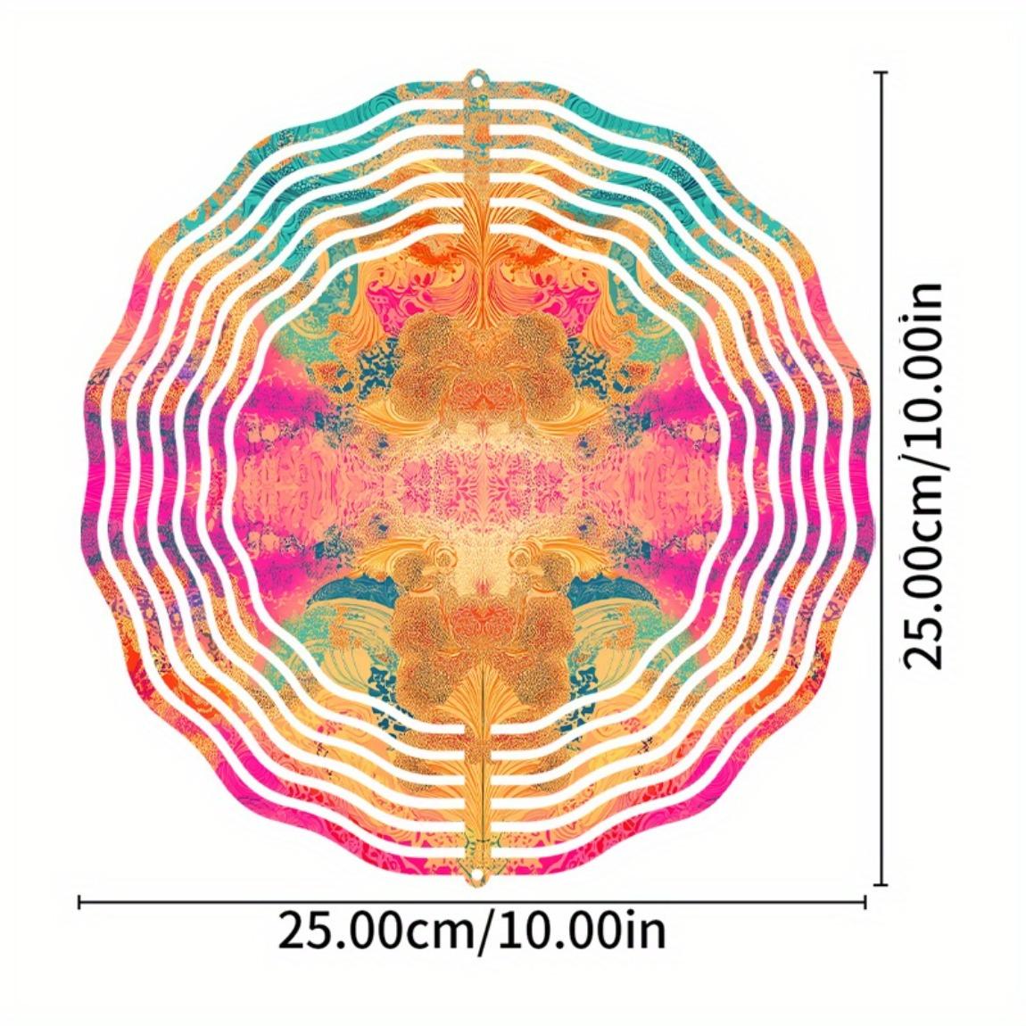 

Металлический флюгер, вращающийся на 360 градусов, 10 дюймов, элегантное садовое искусство для декора патио, балкона, всесезонный уличный подвес 01A