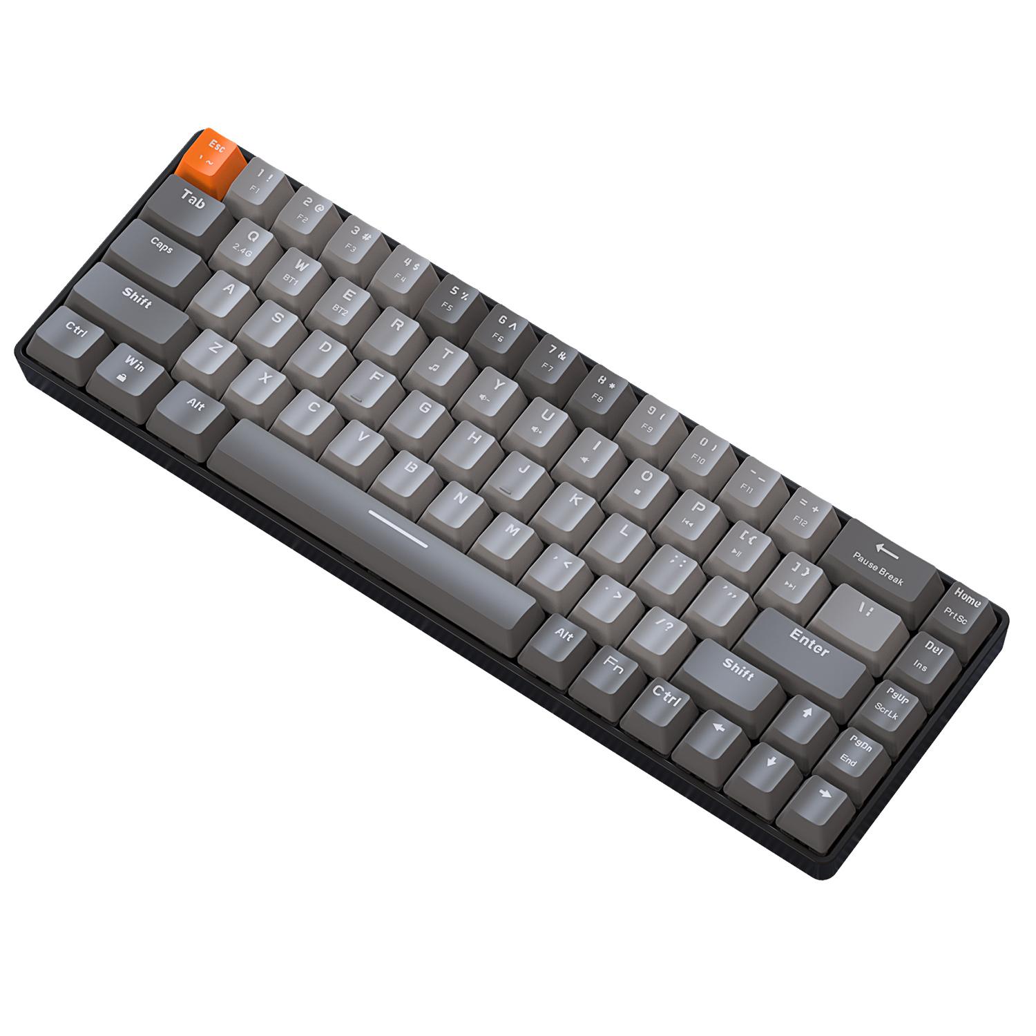 

ZIYOULANG K68 Wireless Mechanical Keyboard 2.4G/Bluetooth-compatible Dual Mode 68-Key Keyboard D