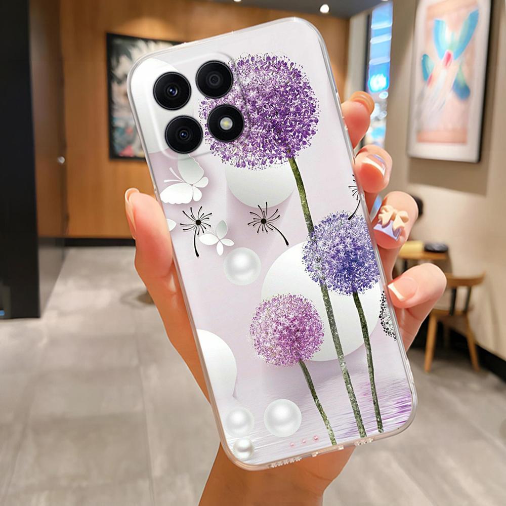 For Honor X8b X8a 4G LLY-LX1 LLY-LX2 CRT-LX1 Cute Cartoon Painted Phone Cover TPU Soft Clear Silicone Case On Honor X8a 4G Mask