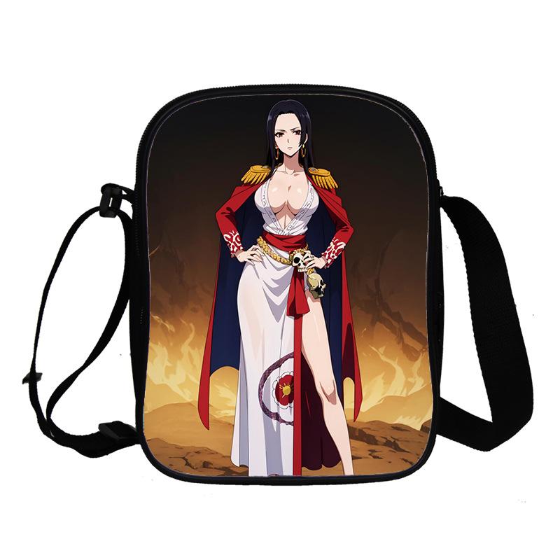 Animation Peripheral Messenger Bag, Primary And Secondary School Student Schoolbag 3D Full Color Printing Double-Layer Shoulder Bag Portable