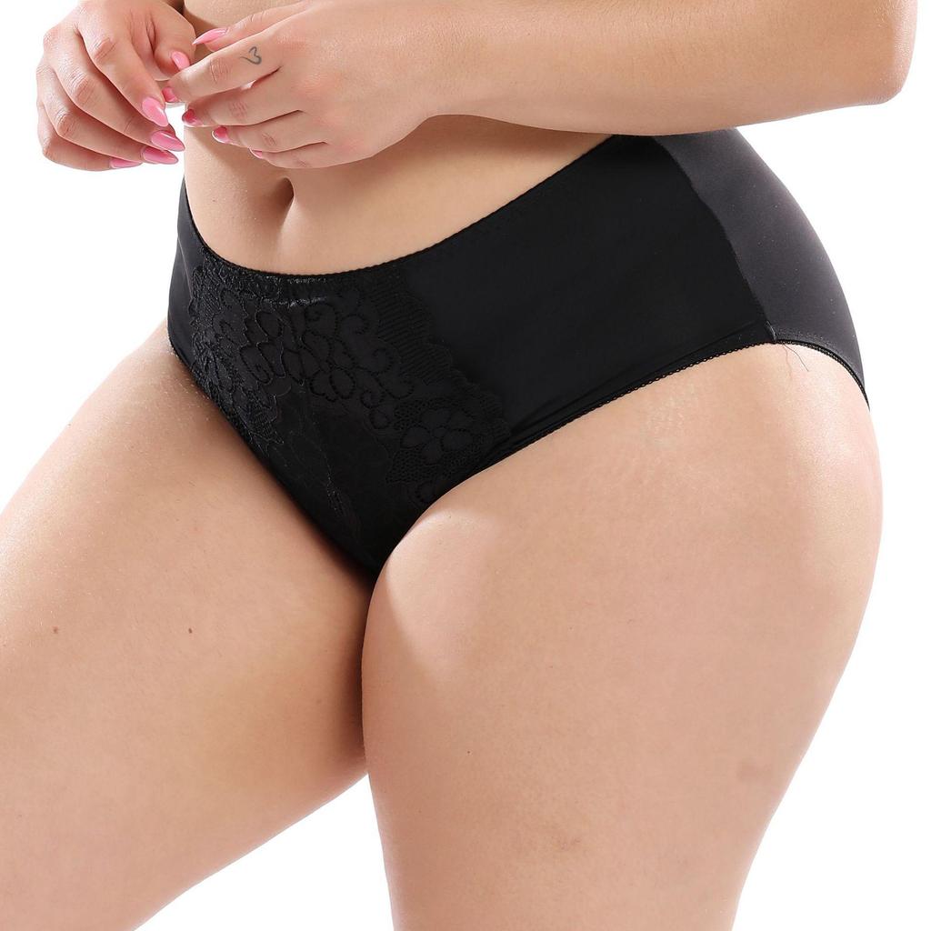 European & American Style Plus Size Women's Sexy Lace High-Waist Briefs L-5XL