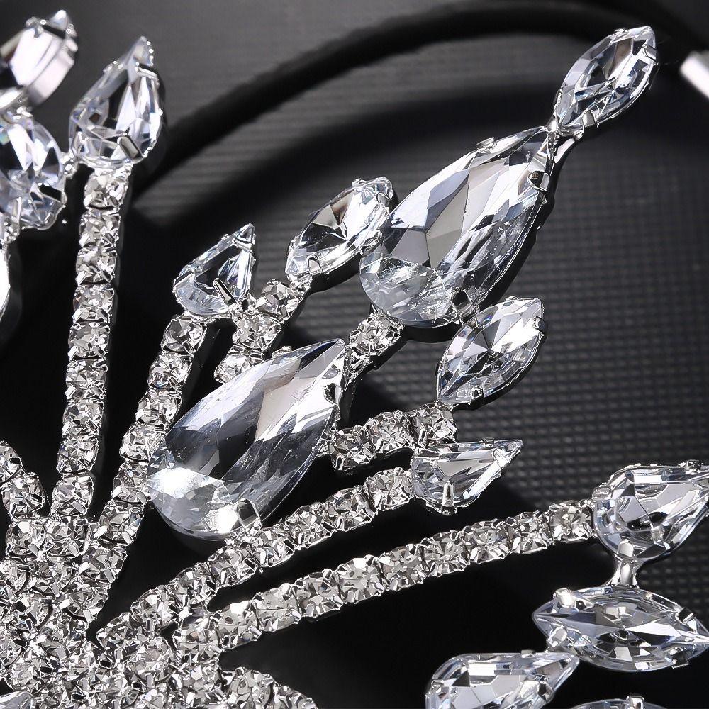 Shiny Rhinestone Crystal Mask Exaggerated Handmade Design Rhinestone Mask Jewelry Crystal Cover Halloween Mask Costume Party