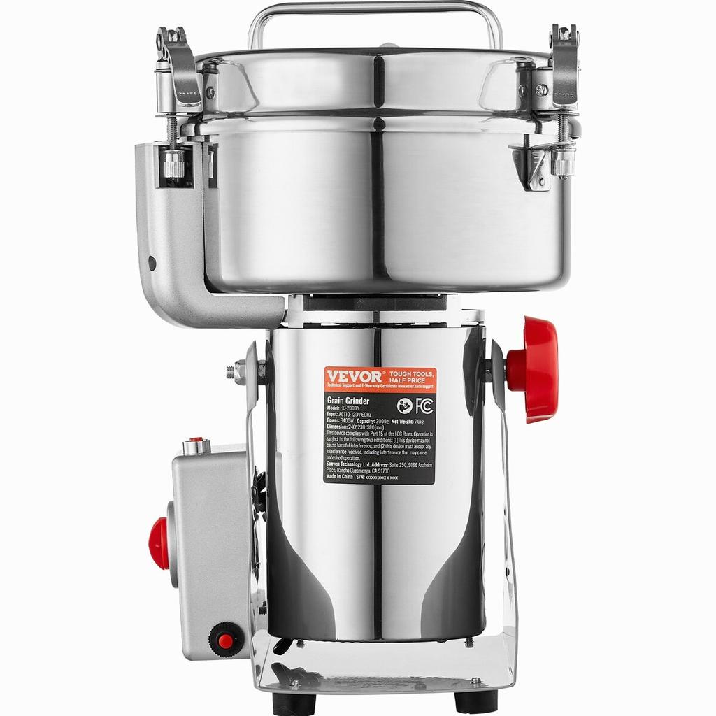 2000g Commercial Spice Grinder Electric Grain Mill Grinder High Speed