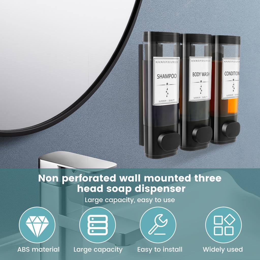 Shampoo Dispenser for Shower Wall Mounted Shower Soap Dispenser Refillable Liquid Soap Dispenser Bottle Home Bathroom Containers