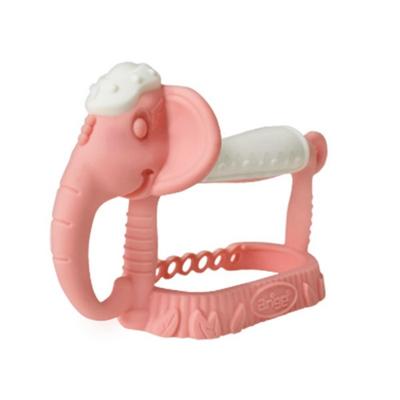 Ange 3D sloní náramek kousátko, růžový, 1 kus, korejské dětské produkty