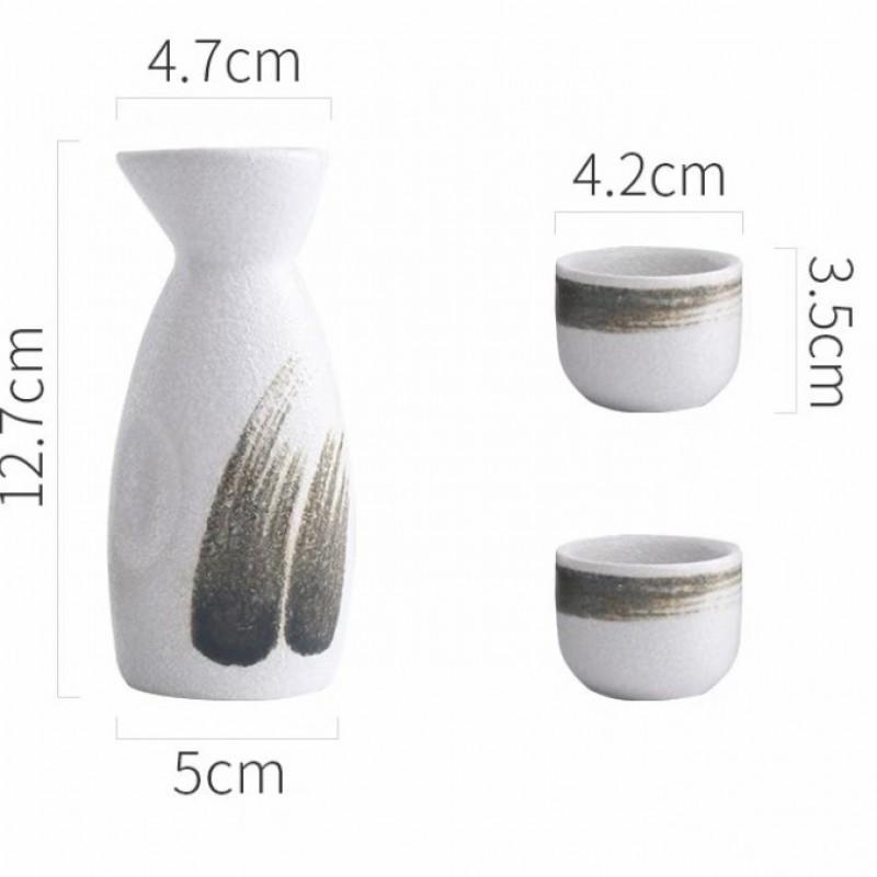 Japanese Sake Set Ceramic Tokkuri Ochoko Cups Restaurant Bar Home Use