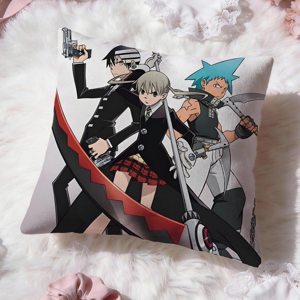 Anime S-SOUL E-EATER Cushion Cover Premium Comfort Reversible Pillow Cove -Two in One Design for Any Room & Car Interior
