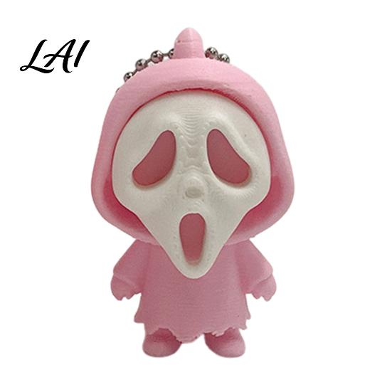 3D Printed Skeleton Ornament Mini Screaming Keychain Pendant Halloween Portable Bag Accessory Hanging Decor Backpack Schoolbag Purse Charm