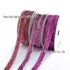 1cm Flocked Ribbon for Gift Wrapping & Costume Decoration - Non-Elastic, Shiny Woven Design