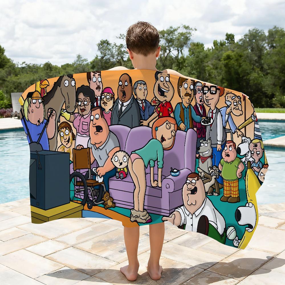 Cartoon F-Family G-Guy Towel Shower Sauna Travel Spa Quick Dry Gym Accessories Soft Large Beach Towels