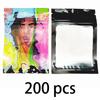 200 pcs Foil Plastic Bags Baggie Pouch Waterproof Jewelry Coffee Bean Candy 7x10M Portable Ziplock Storage Bag Various Patterns