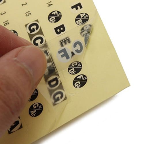 Guitar Fretboard Decals for Beginners, Practice, Note Names, Fingerboard Note Names, 3 Stickers