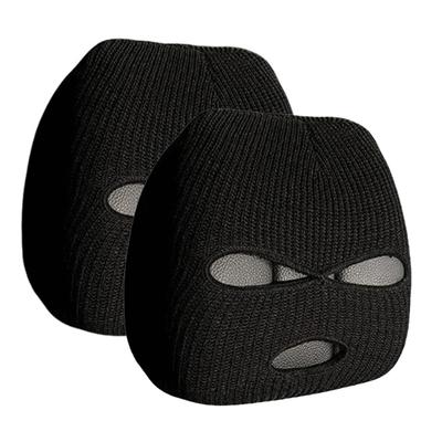 Stretchy Plush Car Headrest Cover Balaclava Design Theft Prevention Funny Holiday Car Interior Decoration for Long Trip