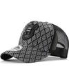 New Outdoor Trendy Embroidery R Baseball Cap Men and Women Plaid Cap Mesh Hat Fashion Hat Wholesale