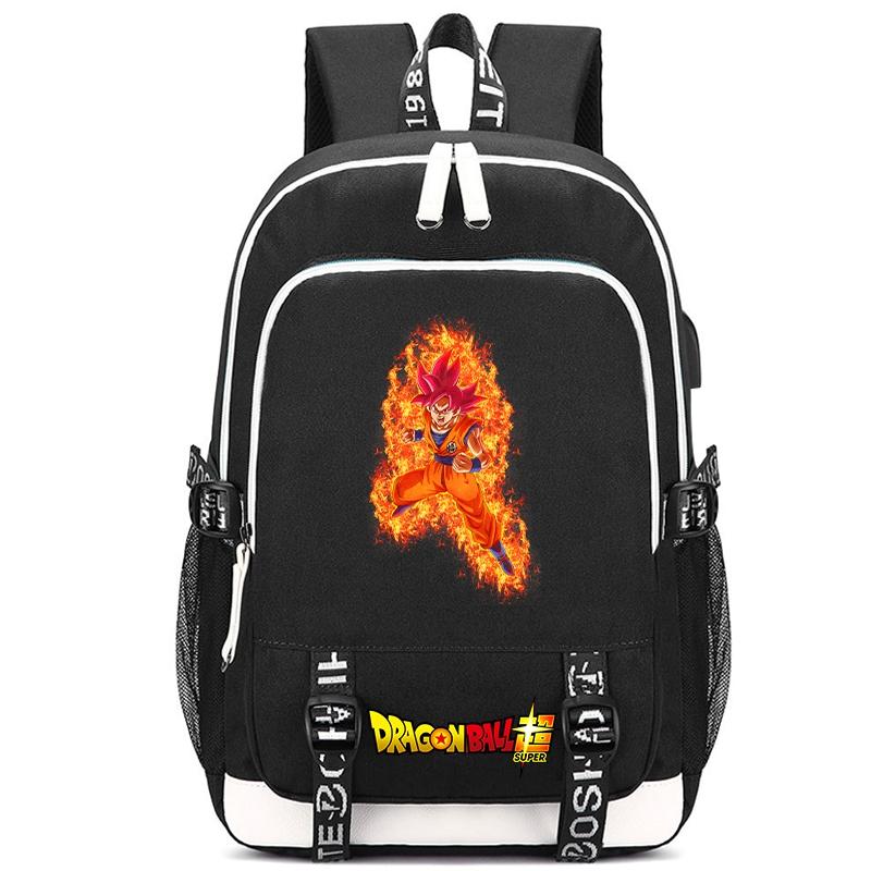 Anime Dragon Ball Canvas Backpack for Boy Girl Back To School Book Bag Anti Theft Travel Bag Student Waterproof Backpack Men Women Travel Leisure Bag