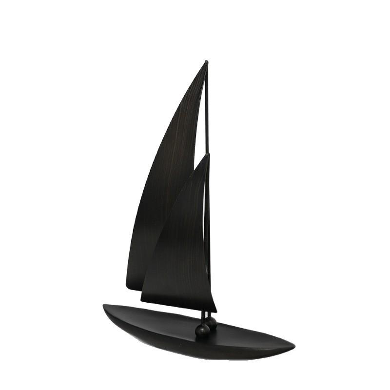 Modern Minimalist Metal Sailboat Decorative Sculpture Living Room Office Entryway Home Dcor Gift