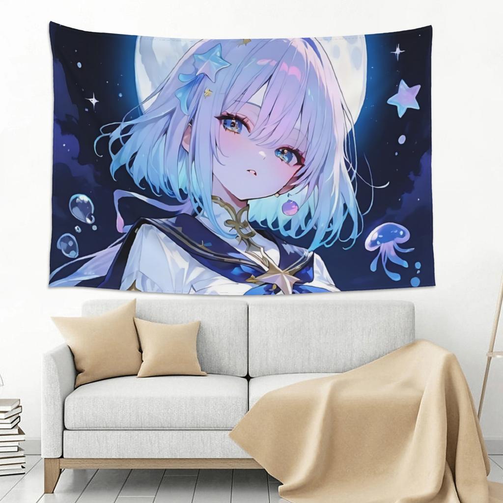 Japanese Style Anime Game Girl Tapestry Bedroom Decoration Wall Hanging Blanket Tapestry Cool Stuff For Room