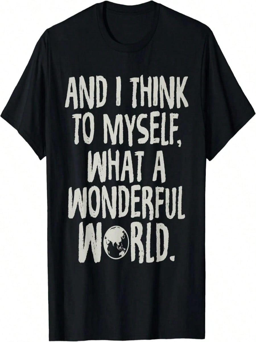 Vintage And I Think To Myself What A Wonderful World T-Shirt S разноцветный