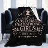 Jane Austen Pride and Prejudice Flannel Blanket Obstinate Headstrong Girls Vintage Throw Blankets for Home 200x150cm Lightweight