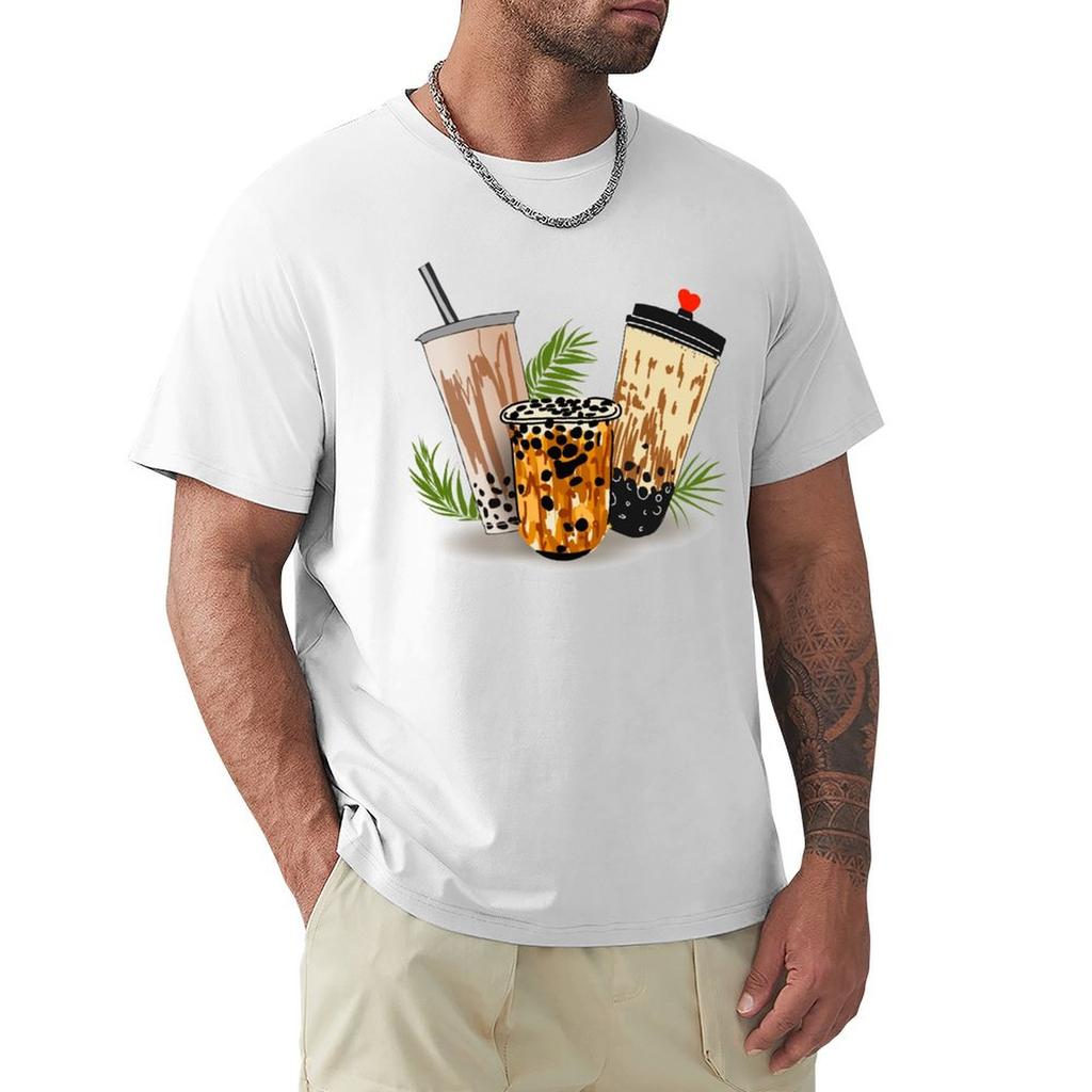 Bubble Milk Tea Tshirt Comfortable Basic Crew Neck Tee