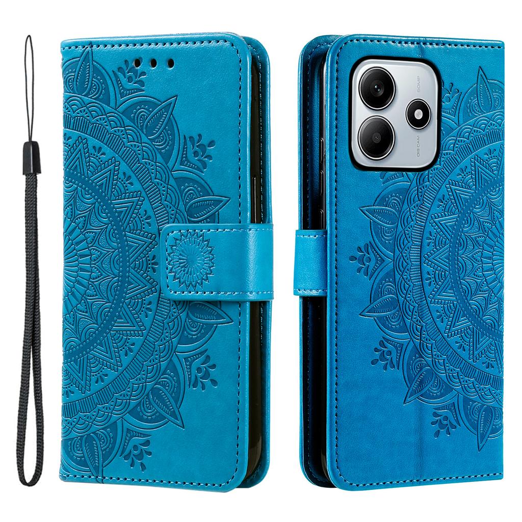 Dla Xiaomi Redmi Note 14 5G Etui Wytłaczany Totem Skórzany PU Portfel Stojak Pokrowiec na Telefon
