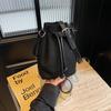 Women's Fashion Drawstring Bucket Bag Retro Messenger Bag