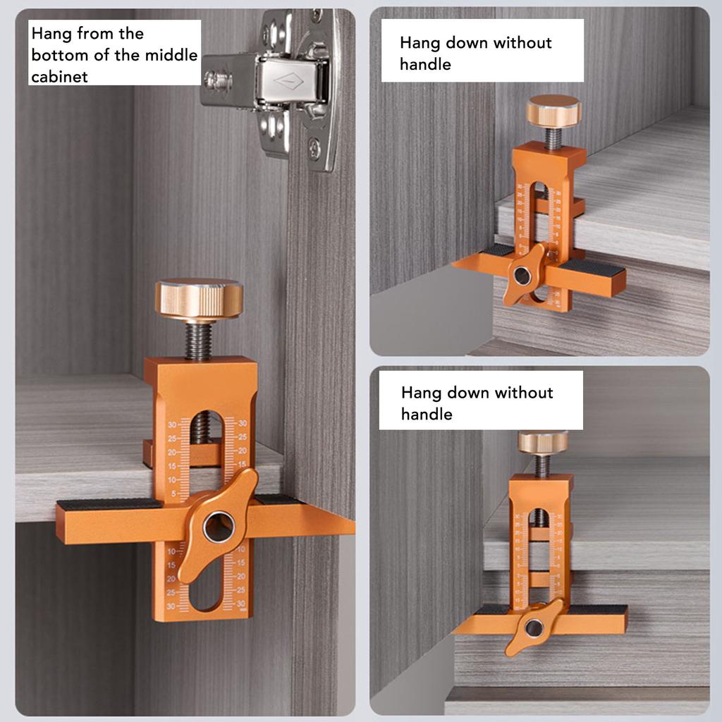 Cabinet Door Installation Positioner Aluminium Alloy Cabinet Door Mounting Jig Accurate Multifunction for Woodworking Position