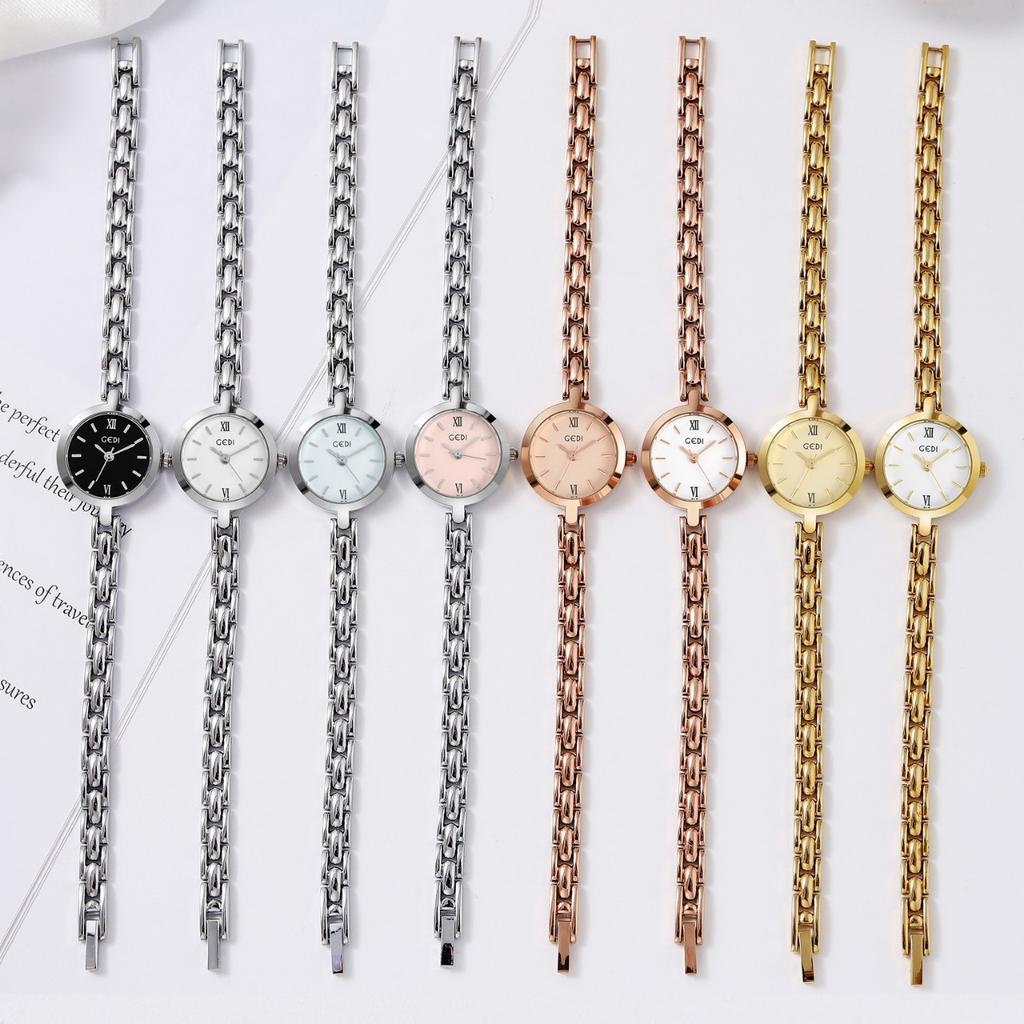 Exquisite Alloy Watch Women'S Simple Temperament Thin Belt Small High-End Quartz Watch